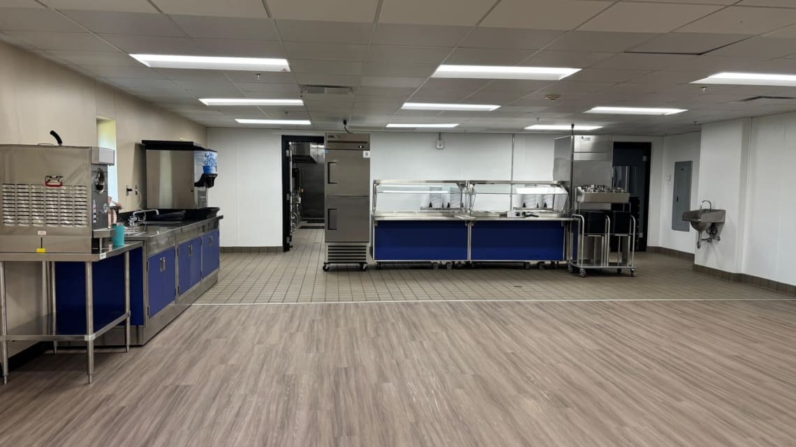 Picture of the interior of our newly renovated dining facility